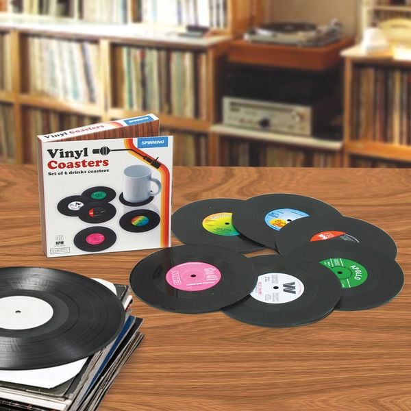 Produktbild: Schallplatten Glasuntersetzer