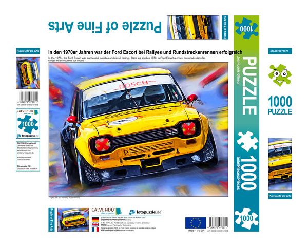 Produktbild: CALVENDO Puzzle In den 1970er Jahren war der Ford Escort bei Rallyes und Rundstreckenrennen erfolgreich | 1000 Teile Lege-Gr&ouml;&szlig;e 64x48cm Foto-Puzzle f&uuml;