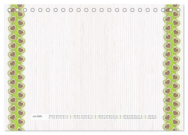 Produktbild: Bastelkalender Nostalgie-Rahmen 2026 (Tischkalender 2026 DIN A5 quer), CALVENDO Monatskalender