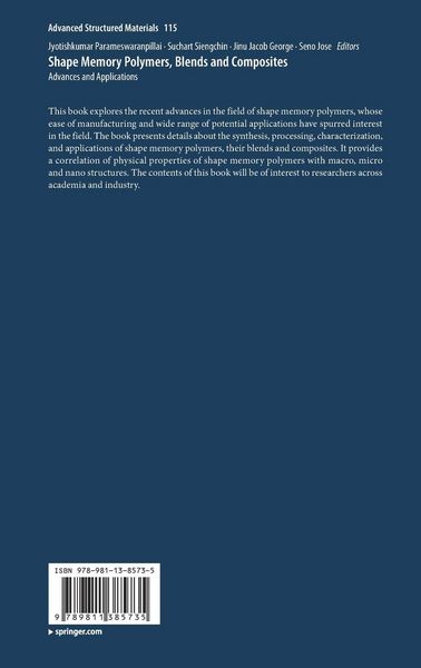 Produktbild: Shape Memory Polymers, Blends and Composites
