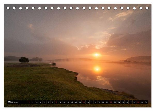 Produktbild: Lichtstimmungen Th&uuml;ringen - Eine Reise von Morgens bis Abends (Tischkalender 2026 DIN A5 quer), CALVENDO Monatskalender