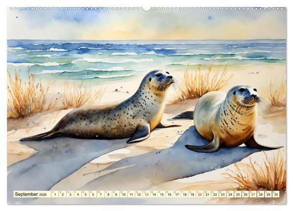 Produktbild: Norddeutsches Wattenmeer (hochwertiger Premium Wandkalender 2026 DIN A2 quer), Kunstdruck in Hochglanz