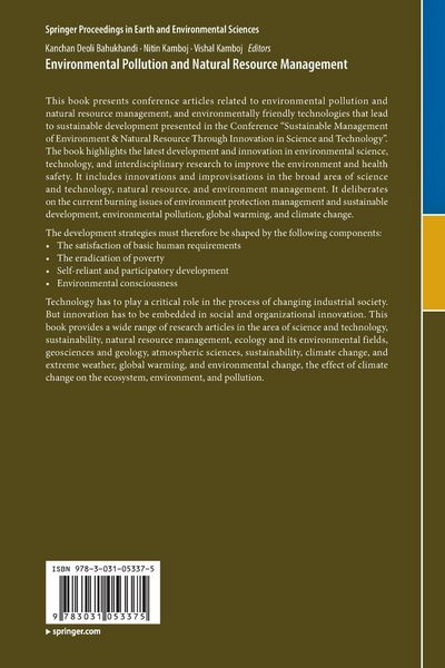 Produktbild: Environmental Pollution and Natural Resource Management