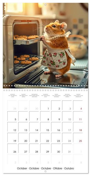 Produktbild: Hamster housekeeping - little paws and big Jobs (Wall Calendar 2026 12 &times; 12 Inch) CALVENDO 12 Month Wall Calendar