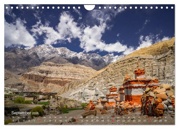 Produktbild: Faszinierende Landschaften der Welt: K&ouml;nigreich Mustang (Wandkalender 2026 DIN A4 quer), CALVENDO Monatskalender