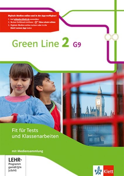 Green Line 2 G9. Fit für Tests und Klassenarbeiten mit Lösungsheft und Mediensammlung. Neue Ausgabe, Set von , Klett Schulbuchverlag,