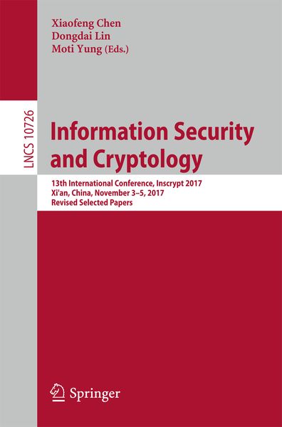 Produktbild: Information Security and Cryptology