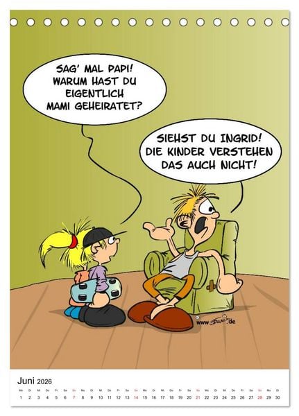 Produktbild: Trumix Cartoons - Nichts geht mehr (Tischkalender 2026 DIN A5 hoch), CALVENDO Monatskalender