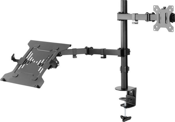 Produktbild: SpeaKa Professional SP-MM-302 Monitorhalterung 2 Display(s) 33,0 cm (13") - 81,3 cm (32") Schwarz Drehbar, H&ouml;henverstellbar, Neigbar, Schwenkbar