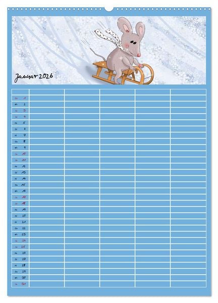 Produktbild: Mats Maus und seine Freunde (Wandkalender 2026 DIN A2 hoch), CALVENDO Monatskalender