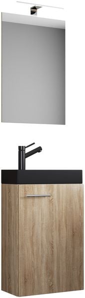 Produktbild: 3tlg Waschtisch Slito SP Toilette schmal Schwarz