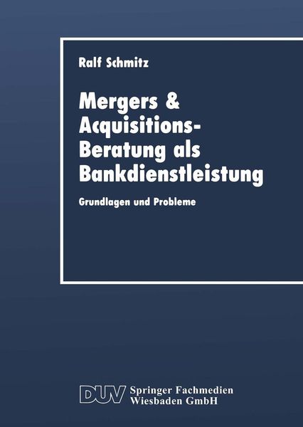Produktbild: Mergers & Acquisitions-Beratung als Bankdienstleistung