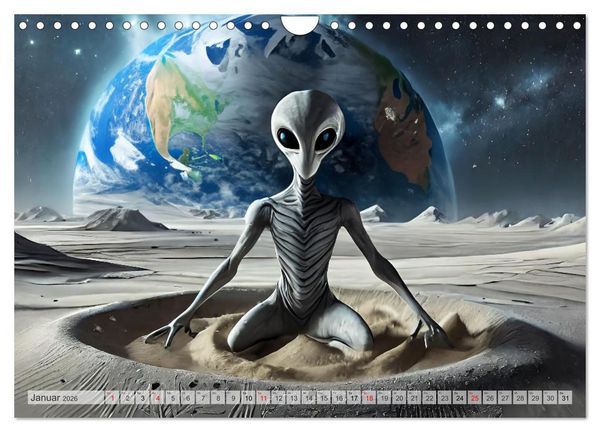 Produktbild: Aliens auf Tour (Wandkalender 2026 DIN A4 quer), CALVENDO Monatskalender