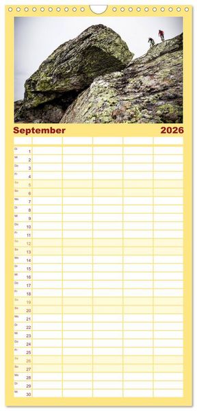 Produktbild: Familienplaner 2026 - Mountain Bike 2026 by Stef. Cand&eacute; mit 5 Spalten (Wandkalender, 21 x 45 cm) CALVENDO