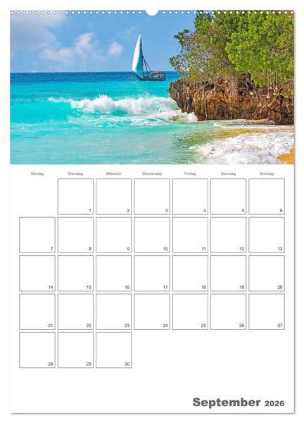 Produktbild: Sansibar - Traumreiseziel (Wandkalender 2026 DIN A2 hoch), CALVENDO Monatskalender