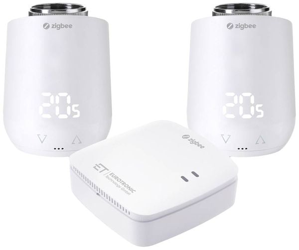 Eurotronic 700241 Comet Zigbee Starterset 2+ Gateway Heizkörperthermostat-Set elektronisch