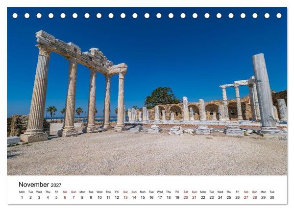 Produktbild: TURKISH RIVIERA Ancient echoes and azure coasts (Desk Calendar 2027 DIN A5 landscape), CALVENDO 12 Month DeskCalendar