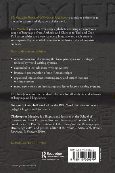 Produktbild: The Routledge Handbook of Scripts and Alphabets