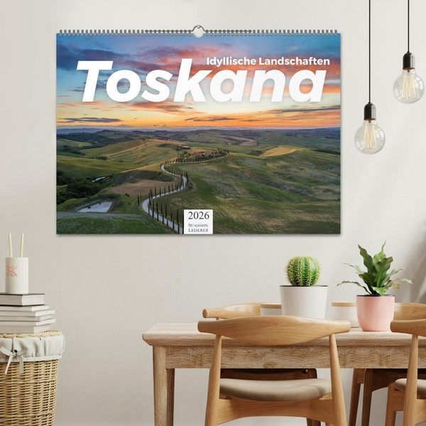 Produktbild: Toskana - idyllische Landschaft (Wandkalender 2026 DIN A2 quer), CALVENDO Monatskalender