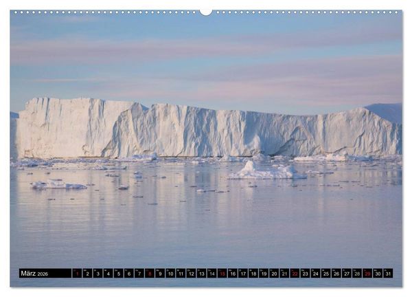 Produktbild: Ilulissat Eisfjord, Gr&ouml;nland. EIS - FORM UND LICHT (Wandkalender 2026 DIN A2 quer), CALVENDO Monatskalender