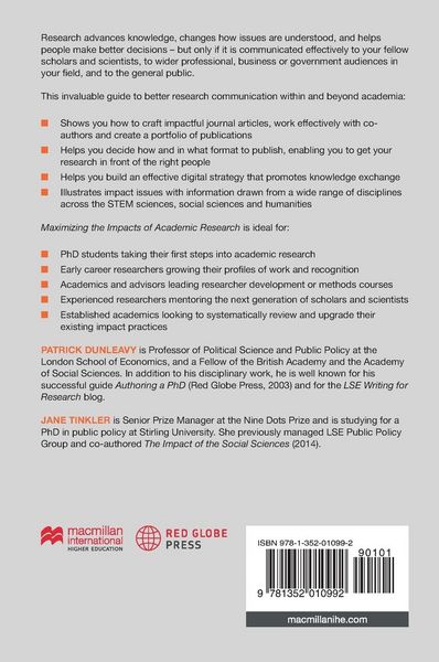 Produktbild: Maximizing the Impacts of Academic Research