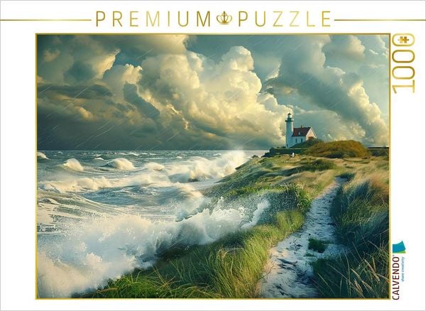 Produktbild: CALVENDO Puzzle Ein Motiv aus dem Kalender "Sturmwarnung an der K&uuml;ste" | 1000 Teile Lege-Gr&ouml;&szlig;e 64x48cm Foto-Puzzle f&uuml;r gl&uuml;ckliche Stunden