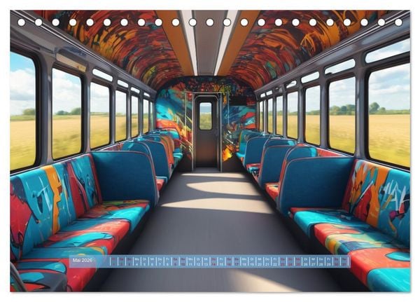Produktbild: Graffiti Train (Tischkalender 2026 DIN A5 quer), CALVENDO Monatskalender