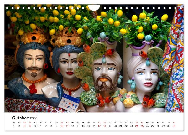 Produktbild: Sizilien - der Osten und die Liparischen Inseln (Wandkalender 2026 DIN A4 quer), CALVENDO Monatskalender