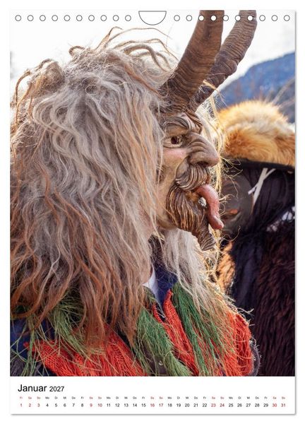 Produktbild: Gesichter, Holzlarven im Fasching von Mittenwald in Oberbayern (Wandkalender 2027 DIN A4 hoch), CALVENDO Monatskalender