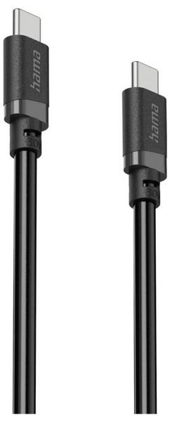Produktbild: Hama USB-Ladekabel USB 2.0 USB-C&reg; Stecker 1m Schwarz 00201806