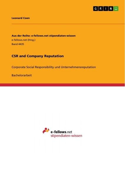 Produktbild: CSR and Company Reputation