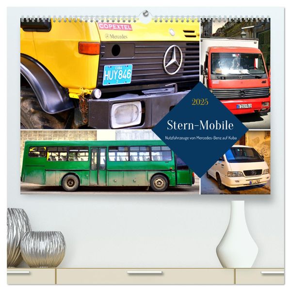 Produktbild: Stern-Mobile - Nutzfahrzeuge von Mercedes-Benz auf Kuba (hochwertiger Premium Wandkalender 2025 DIN A2 quer), Kunstdruck in Hochglanz