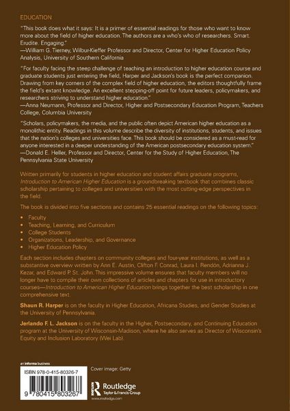 Produktbild: Introduction to American Higher Education