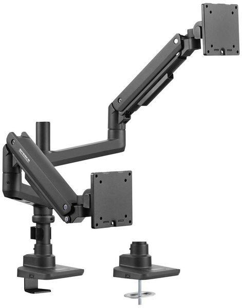 Produktbild: SpeaKa Professional Monitorhalterung SP-MM-980 2 Display(s) 43,2 cm (17") - 124,5 cm (49") Schwarz H&ouml;henverstellbar, Neigbar, Schwenkbar