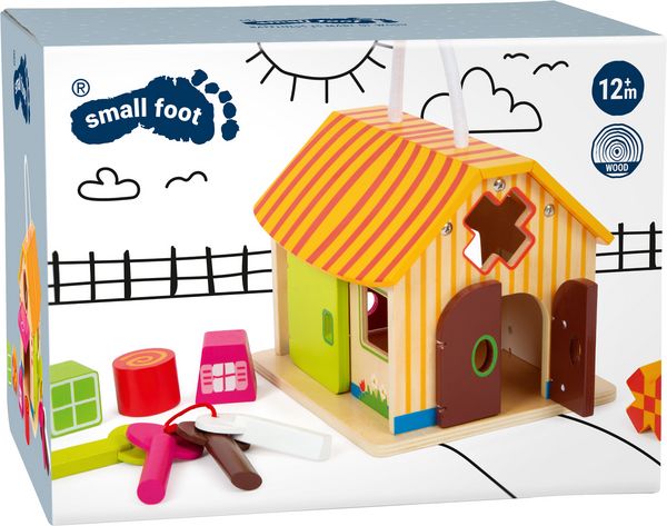 Produktbild: Small foot 10315 - Motorikhaus Stall, Steckspielzeug, Holz, 20x16cm, play&learn
