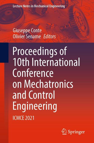Produktbild: Proceedings of 10th International Conference on Mechatronics and Control Engineering