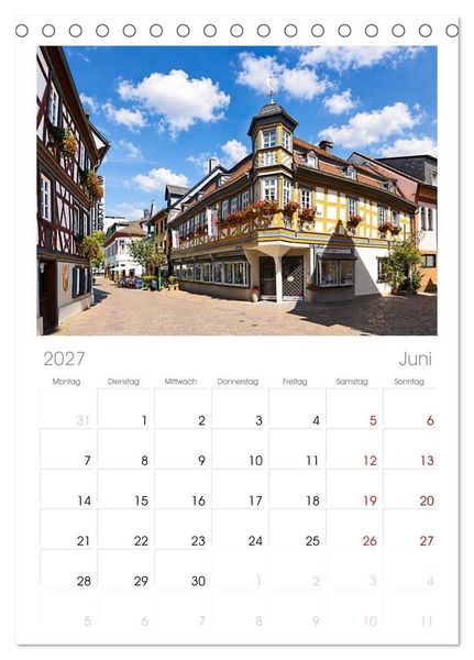 Produktbild: Tischplaner 2027 - Idstein und seine Fachwerkh&auml;user (A5 Tischkalender zum Aufstellen) CALVENDO