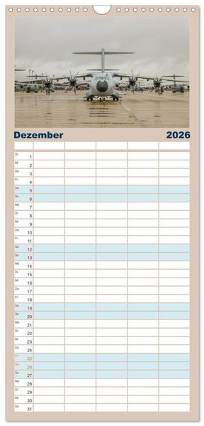 Produktbild: Familienplaner 2026 - A400M LTG 62 mit 5 Spalten (Wandkalender, 21 x 45 cm) CALVENDO
