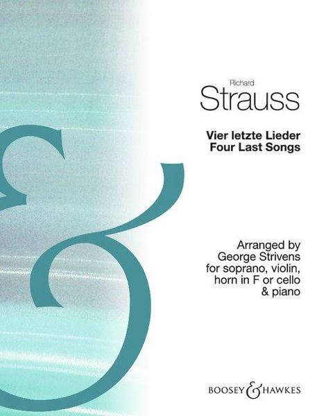 Produktbild: Vier letzte Lieder / Four Last Songs