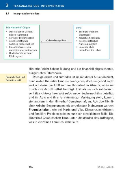 Produktbild: Nach vorn, nach S&uuml;den von Sarah J&auml;ger - Textanalyse und Interpretation