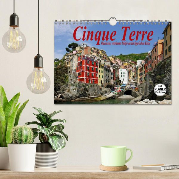 Produktbild: Cinque Terre - Malerische, vertr&auml;umte D&ouml;rfer an der ligurischen K&uuml;ste (Wandkalender 2026 DIN A4 quer), CALVENDO Monatskalender
