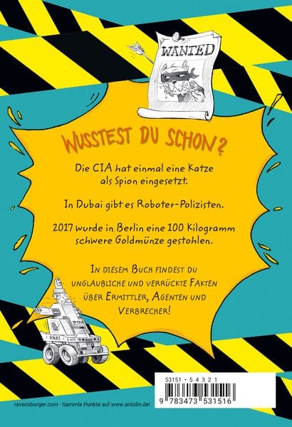 Produktbild: Verr&uuml;ckte Fakten f&uuml;r coole Jungs. Top Secret. Alles &uuml;ber Spione, Detektive und Agenten (Kinderbuch ab 9 Jahre)