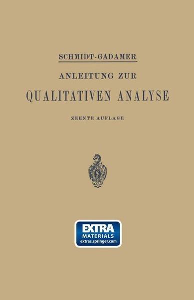Produktbild: Anleitung zur Qualitativen Analyse