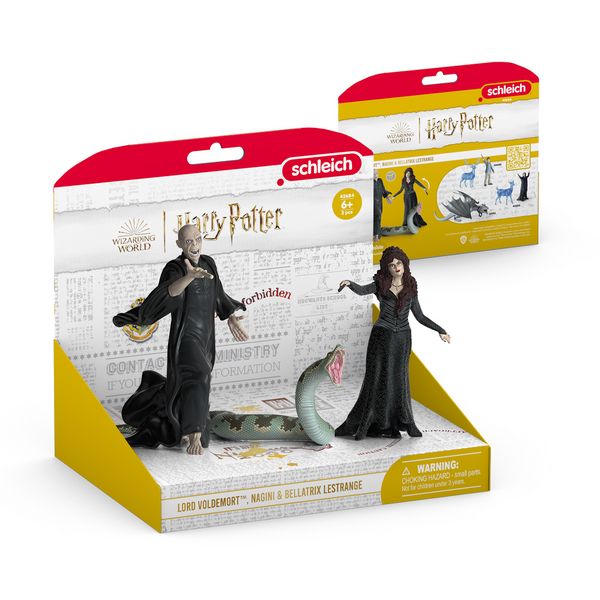 Produktbild: schleich&reg; 42684 - Wizarding World - Harry Potter, Lord Voldemort, Nagini & Bellatrix Lestrange, Spielfiguren, H&ouml;he Lord V. ca. 10 cm