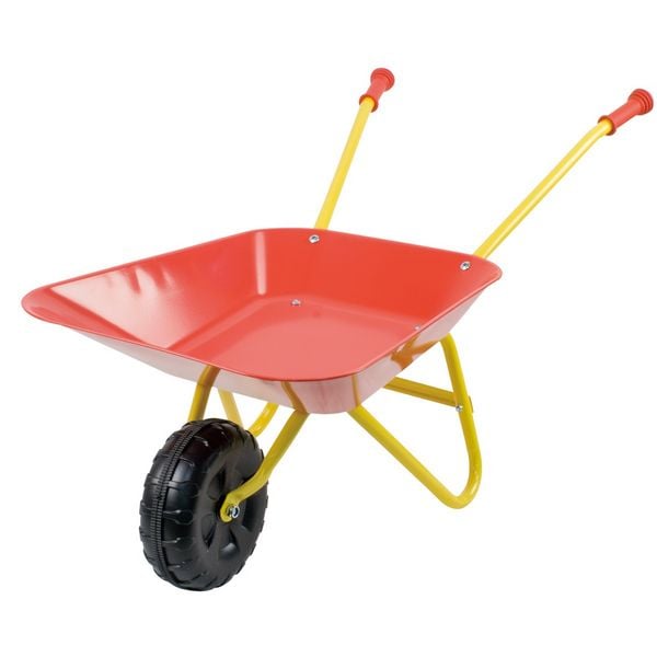 Produktbild: Idena Schubkarre Metall tragkraft 30Kg rot/gelb 78x40x38cm bis 30kg belastbar