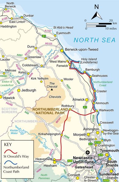Produktbild: Walking St Oswald's Way and Northumberland Coast Path
