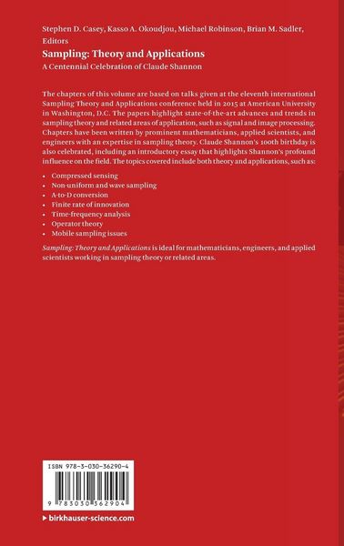 Produktbild: Sampling: Theory and Applications
