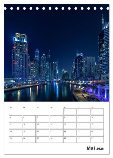 Produktbild: Vertical Dubai 2026 (Tischkalender 2026 DIN A5 hoch), CALVENDO Monatskalender