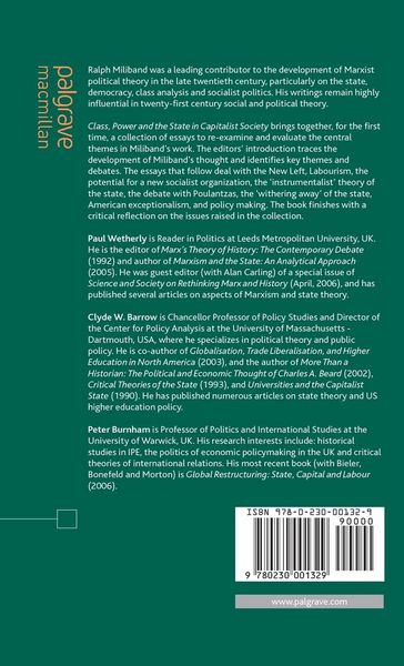 Produktbild: Class, Power and the State in Capitalist Society
