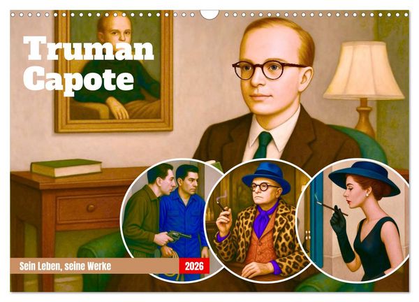 Produktbild: Truman Capote (Wandkalender 2026 DIN A3 quer), CALVENDO Monatskalender